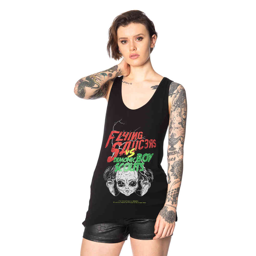Banned - B MOVIE Mouwloze top - Zwart